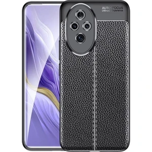 Honor 200 Pro Uyumlu Darbe Korumalı Dizayn Yumuşak Niss Deri Görünüm Silikon Kılıf Arka Kapak