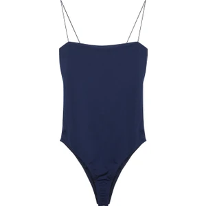 Ince Askılı Bodysuit Lacivert