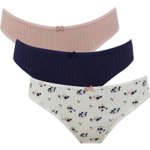 Fall in Love Desenli 3'lü Paketli Slip Külot D8625AX24WN