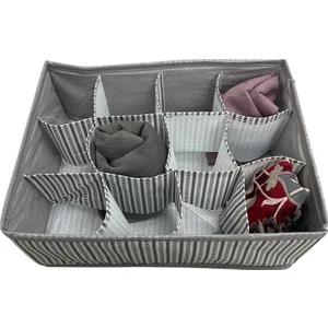 12 Bölmeli Çekmece Içi Düzenleyici Çok Amaçlı Pratik Çorap Kravat Eşarp Organizer Kartonlu Kutu
