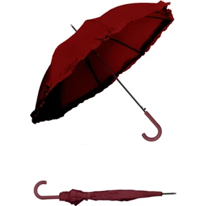 Kalite Baston Tip Rüzgara Dayanıklı 8 Fiber Telli Kadın Şemsiye Bordo MARLUX10132A