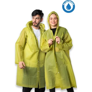 By Marine Kadın Erkek Yağmurluk Kapüşonlu Çıtçıtlı Eva Haki Yağmurluk BYMMRC881R06