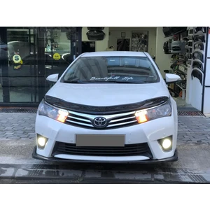 Nam Tuning Toyota Corolla Kaput Rüzgarlığı Kaput Koruma 2013 ve Üzeri Parlak Siyah 3.2 mm Kalın Plastik