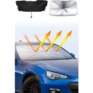 Universal Tüm Araçlara Uygun Araba Ön Cam Güneşlik Katlanabilir Güneşlik Şemsiye Ön Cam Gölgelik Büyük Boy 80 cm x 135 cm