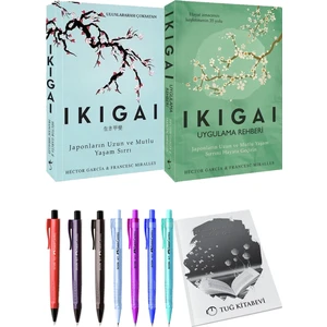 Ikıgaı Japonların Uzun ve Mutlu Yaşam Sırrı ve Ikıgaı Uygulama Rehberi 2li Set + Hediyeli