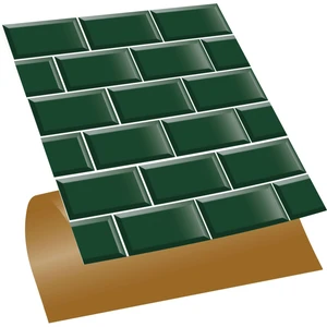 Kendinden Yapışkanlı Zümrüt Metro Desenli Pvc Karo 30 x 30 cm (4 Adet) 0,36 M2