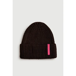 Huge Element Huge Beanie Small Tag Dark Brown