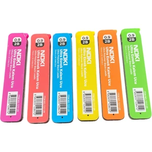 Ultra Esnek Kalem Ucu 0,9 mm 2B 6'lı Renkli 75 mm Kalem Uçları Seti