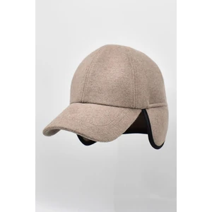 Erkek Polar Kulaklı Kep Şapka-Bej