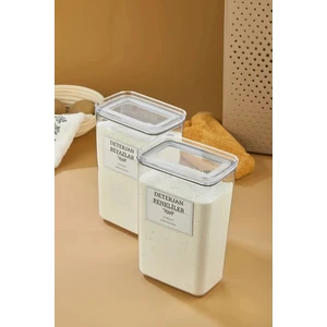 Fbz Home Deterjan Kutusu/vakum Kapaklı Banyo Düzenleyici Saklama Kutusu (RENKLİLER)-(BEYAZLAR)(2900ML)2.9LT