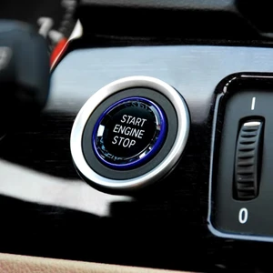 Bmw 3 Serisi E90 Kristal Start Stop Tuşu Mavi 2005-2012 