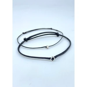 Concept Hubutu 2'li Minimal Objeli Erkek Suni Deri Ip Bileklik Seti