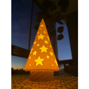 Root Made Çam Ağacı Tealight Mumluk Dekoratif Kış Konsepti Yıl Başı Süsleri Yeni Yıl Hediyesi Kış Dekoru 15CM