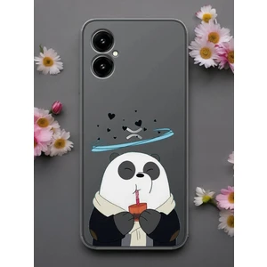 Omix X5 Kalpli Panda Tasarımlı Şeffaf Telefon Kılıfı