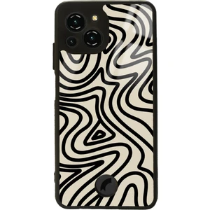 Reeder S23 Pro Max Bej Geometrik Tasarımlı Glossy Telefon Kılıfı