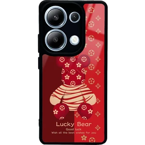 Xiaomi Redmi Note 13 Pro 4g Red Lucky Bear Tasarımlı Glossy Telefon Kılıfı