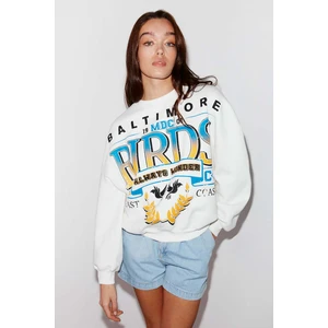 Sanne Oversize Beyaz Sweatshirt