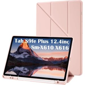 M.tk moveteck Samsung Galaxy Tab S10+ Plus 12.4 Kılıf Kalem Bölmeli Akıllı Uyku Modlu Arka Standlı Yumuşak Silikon