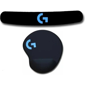 Lunatic Logitech Serisi Kare Tere Dayanıklı Mouse Pad + Logitech Bilek Destekli Profesyonel Oyuncu Gaming 70 cm Klavye Altlık Bileklik Pad