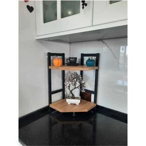 Akıs Home Tezgah Üstü Köşe Raf Ikili