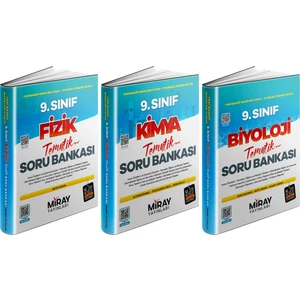 Miray Yayınları 2025 9. Sınıf Fizik - Kimya - Biyoloji Tematik Soru Bankası 3'lü Set