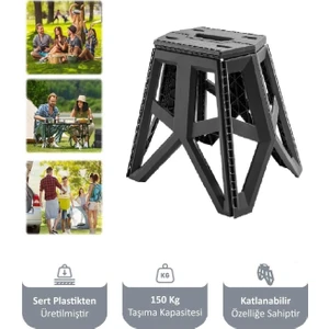 Katlanabilir Tank Tabure Taşınabilir Strong Kamp Balkon Balıkçı Taburesi Portatif Piknik Sandalyesi
