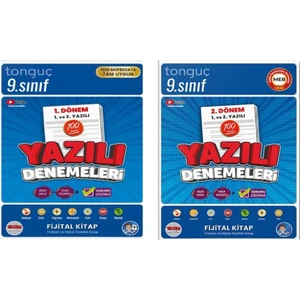 Tonguç Akademi 9. Sınıf 1 ve 2. Yazılı 1. Dönem Yazılı Denemeleri  - 2. Dönem Yazılı Denemeleri 2'li Set