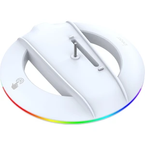 PG-P5S025S Beyaz Abs Malzeme Kolay Kurulum Dikey Stand Dijital Disk Sürümü Ps5 Evrensel Konsol Için 14 Renkli LED Işıklı