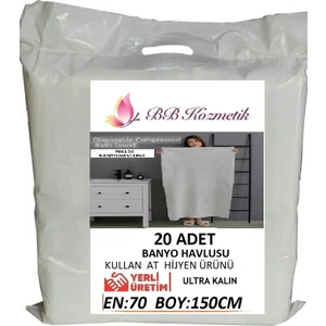 Tek Kullanımlık Banyo Havlusu Ultra Kalın (70X150) 20 Adet Poşetsiz