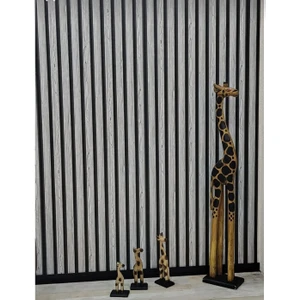 Duvar Paneli Görünümlü Gri Siyah 3D Duvar Kağıdı En: 53CM Boy 10 Metre