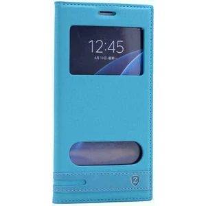 Galaxy C7 / C7 Pro Kılıf Elite Pencereli Kapaklı Suni Deri Kılıf