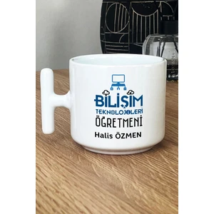 Kişiye Özel Bilişim Öğretmeni -2- Kupa Bardak T Kulplu Beyaz Öğretmenler Günü Hediyesi