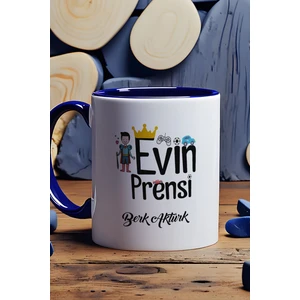 Kişiye Özel Evin Prensi Kupa Bardak Lacivert Erkek Çocuğa Hediye