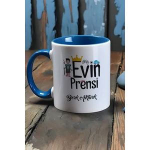 Kişiye Özel Evin Prensi Kupa Bardak Mavi Erkek Çocuğa Hediye
