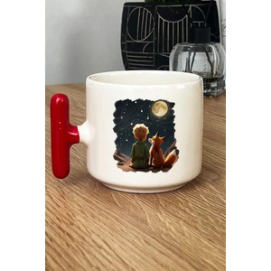 Küçük Prens Kupa Bardak T Kulplu Kırmızı Arkadaşa Hediye