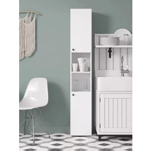 Lavanta Mobilya Posof Mdf Beyaz Çok Amaçlı Mutfak Dolabı (Gıda Dolabı) ( Mdf)
