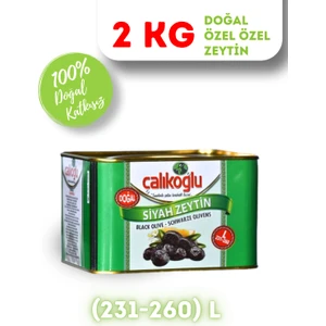 Doğal Gemlik Özel Özel Siyah Zeytin 2 kg (231-260) L