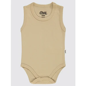Civil Baby Bebek Çıtçıtlı Badi 3-9 Ay  Sütlü Kahve