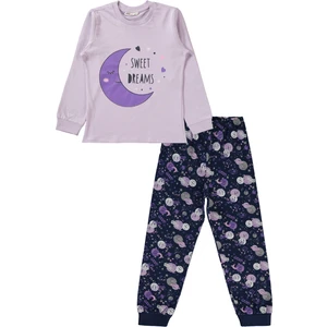 Civil Girls Kız Çocuk Pijama Takımı 6-9 Yaş Nazik Lavanta
