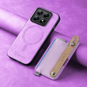 Xiaomi Mi 14T Uyumlu Kılıf Zebana 2in1 Best Deri Kılıf Mor