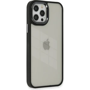 Apple iPhone 12 Pro Max Kılıf Kenarı Silikon Arkası Darbelere Karşı Sert Pc Dora Kapak