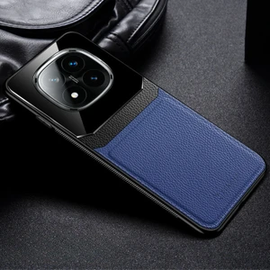 Xiaomi Redmi Note 14 Pro Plus Uyumlu Kılıf Lens Deri Kılıf Lacivert