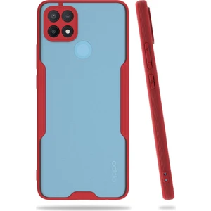 Oppo A15 Kılıf Kamera Korumalı Pastel Renkli Esnek Silikon Platin Kapak