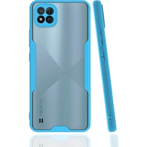 Realme C11 2021 Kılıf Kamera Korumalı Pastel Renkli Esnek Silikon Platin Kapak