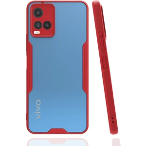 Vivo Y33S Kılıf Kamera Korumalı Pastel Renkli Esnek Silikon Platin Kapak