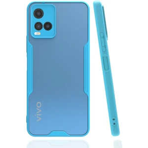 Vivo Y33S Kılıf Kamera Korumalı Pastel Renkli Esnek Silikon Platin Kapak