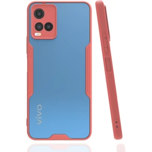 Vivo Y33S Kılıf Kamera Korumalı Pastel Renkli Esnek Silikon Platin Kapak