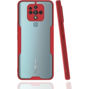 Tecno Camon 16 Kılıf Kamera Korumalı Pastel Renkli Esnek Silikon Platin Kapak