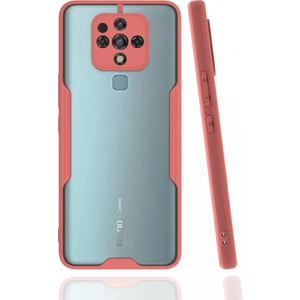 Tecno Camon 16 Kılıf Kamera Korumalı Pastel Renkli Esnek Silikon Platin Kapak