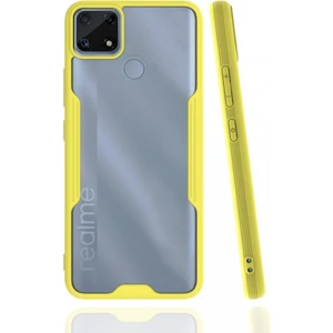 Realme C25S Kılıf Kamera Korumalı Pastel Renkli Esnek Silikon Platin Kapak